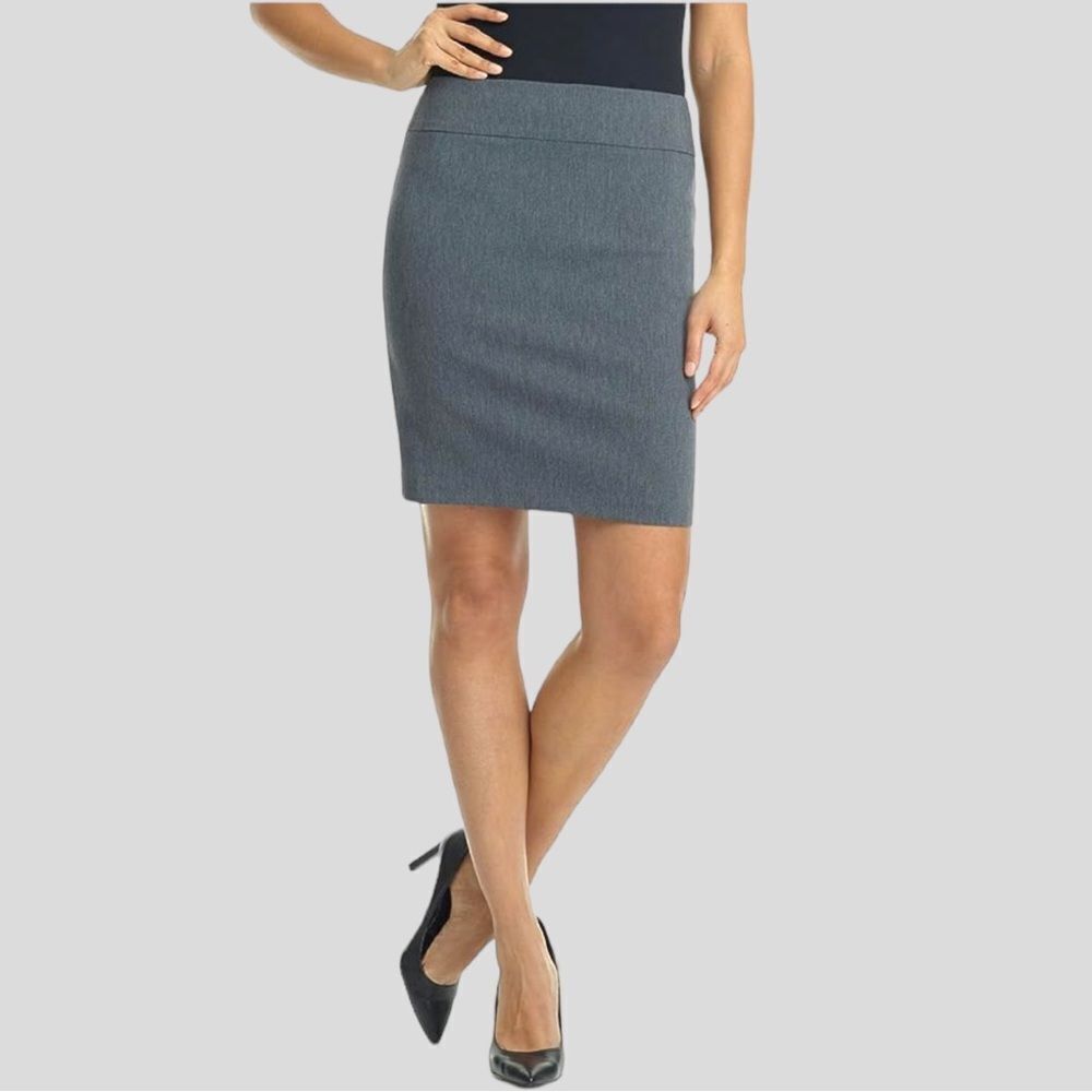 New York and company stretch gray pencil skirt